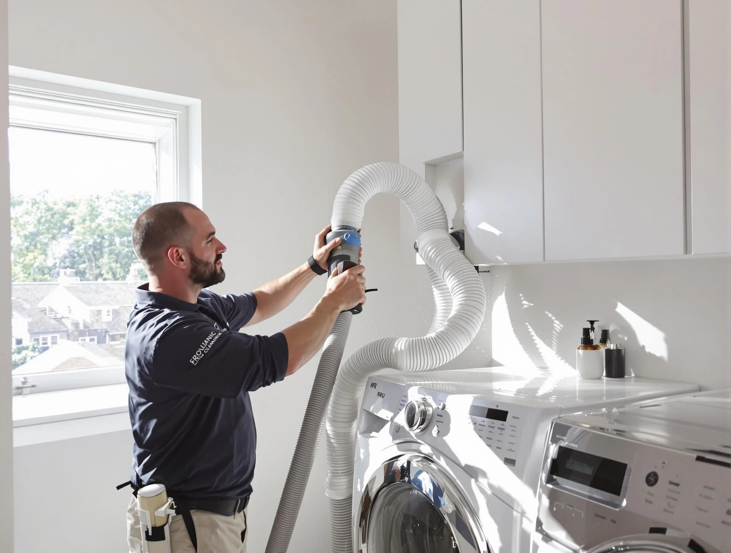 Certified Mount Juliet Dryer Vent Cleaning technician performing dryer vent cleaning in Mount Juliet