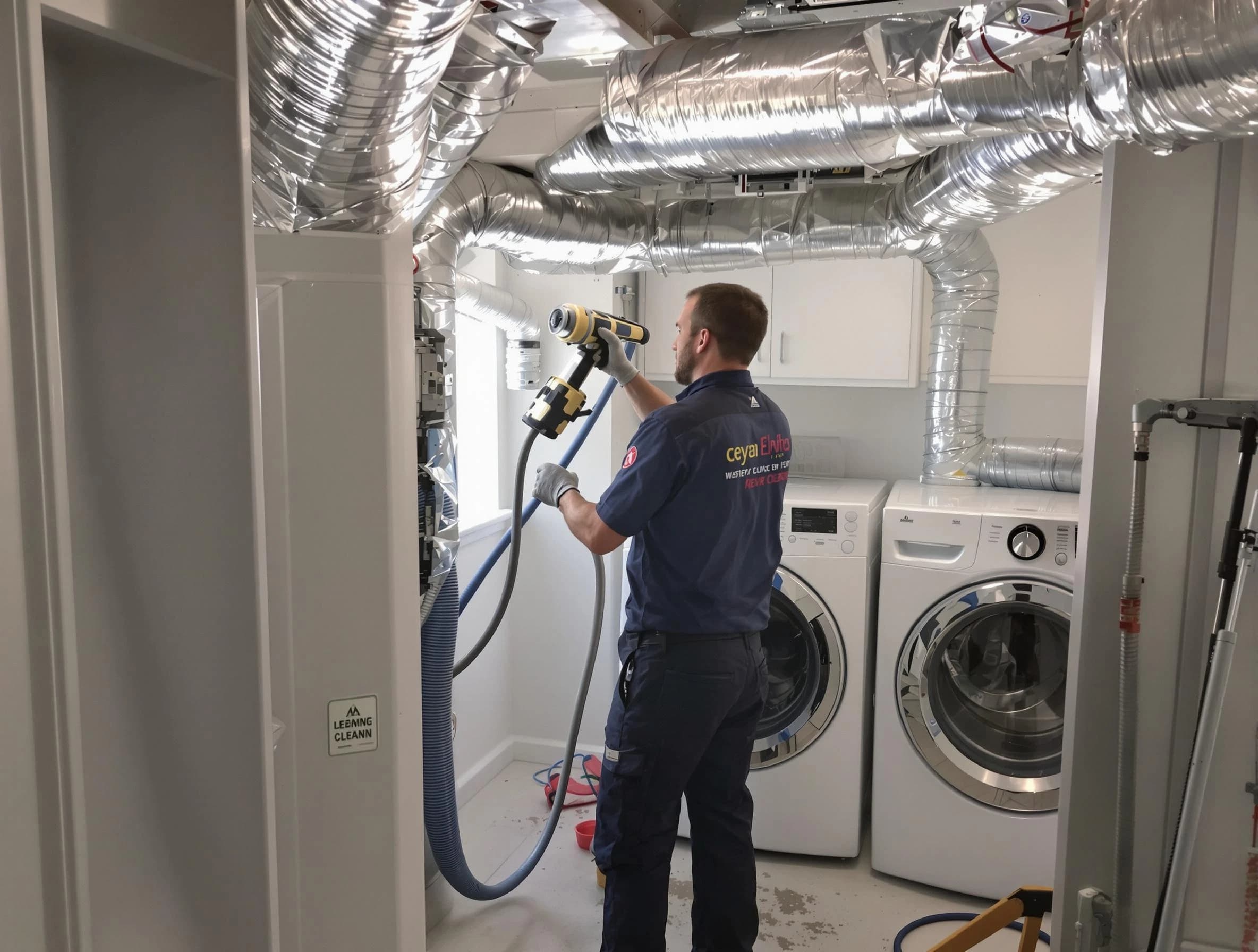 Mount Juliet Dryer Vent Cleaning specialist using advanced equipment for thorough duct cleaning in Mount Juliet