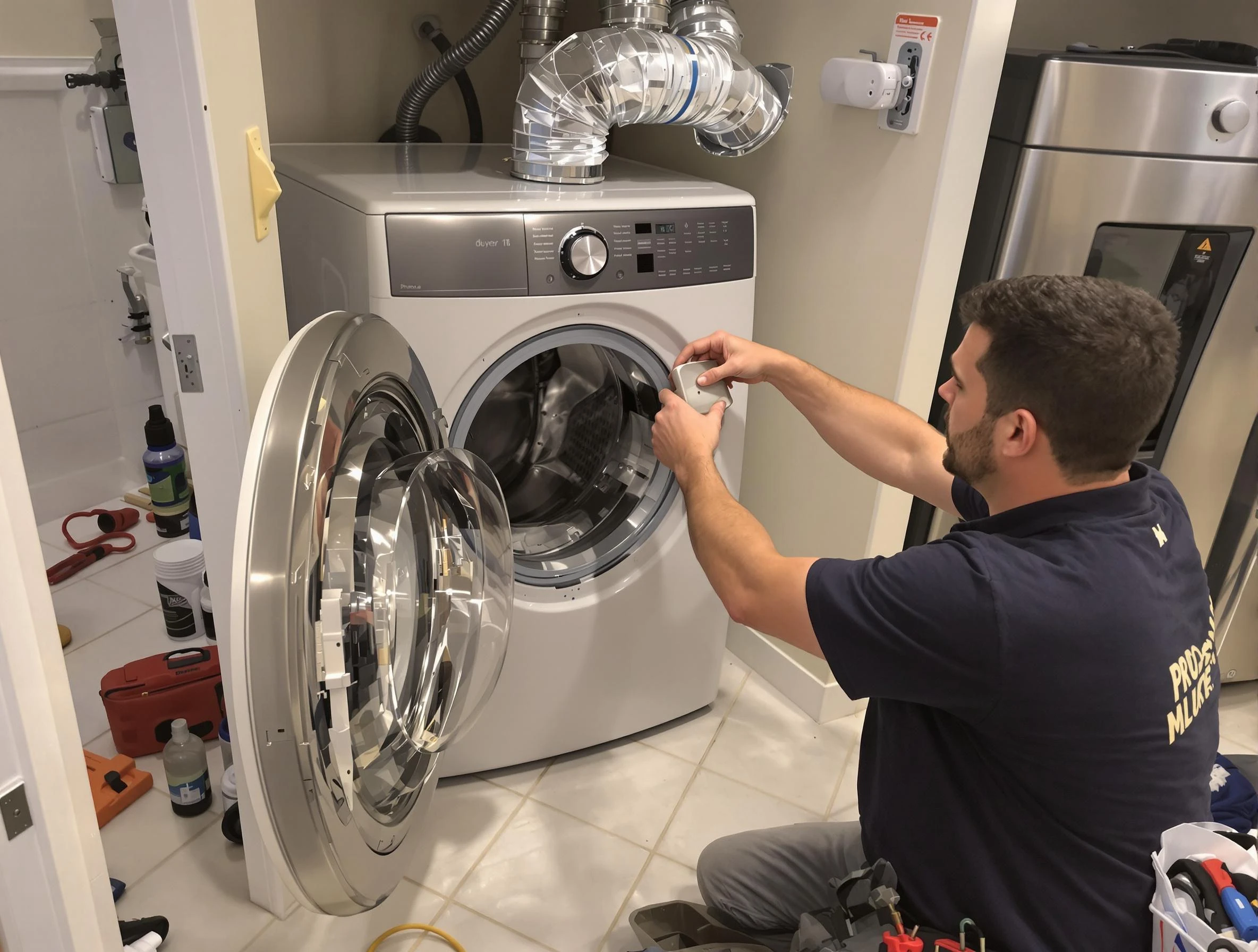 Mount Juliet Dryer Vent Cleaning technician performing precise dryer vent hose installation in Mount Juliet